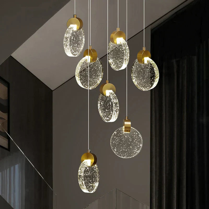 DecorBites™ Attic Crystal Chandelier for Living Room Dining Room Stair Lamp