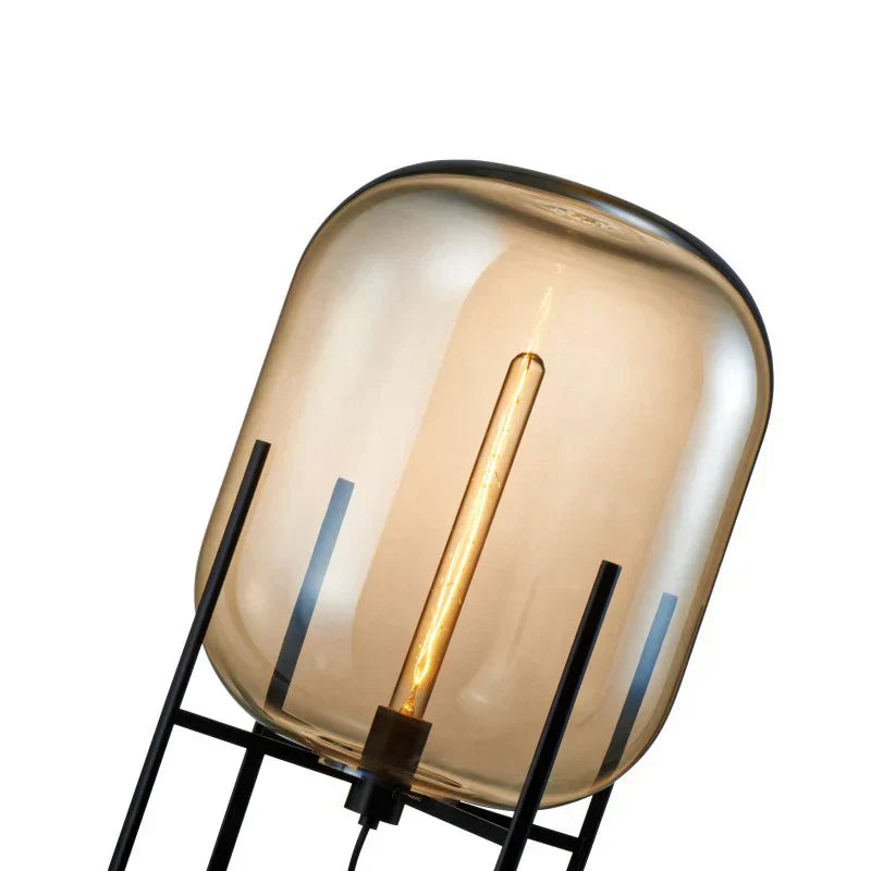 DecorBites™ LED Glass Floor Lamp Retro Melon Floor Lights - Modern Minimalist Design