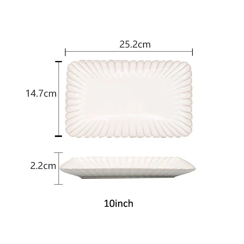 DecorBites™ Ceramic White Glaze Dinnerware Set