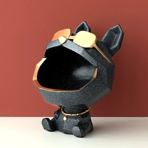 DecorBites™ Big Mouth Dog Resin Sculpture Figurine Home Decor Ornamental Storage Box