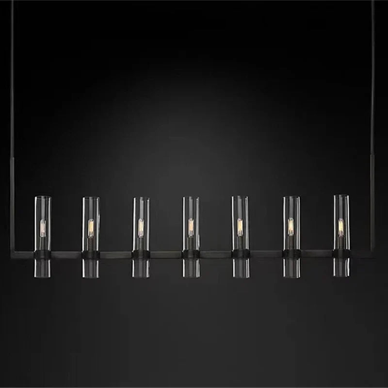 DecorBites™ Glass Chandelier Pendant Lamp with E14 LED, Chrome Finish, Retro Design