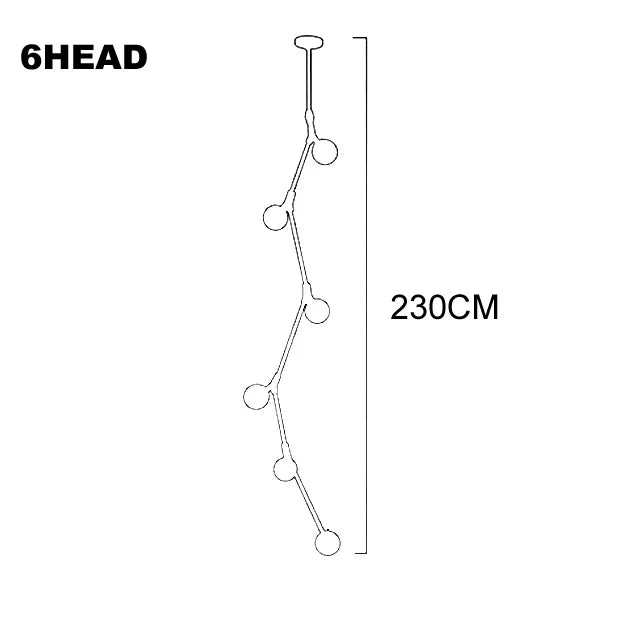 DecorBites™ Glass Ball Chandelier for Villa Hotel Staircase Decor