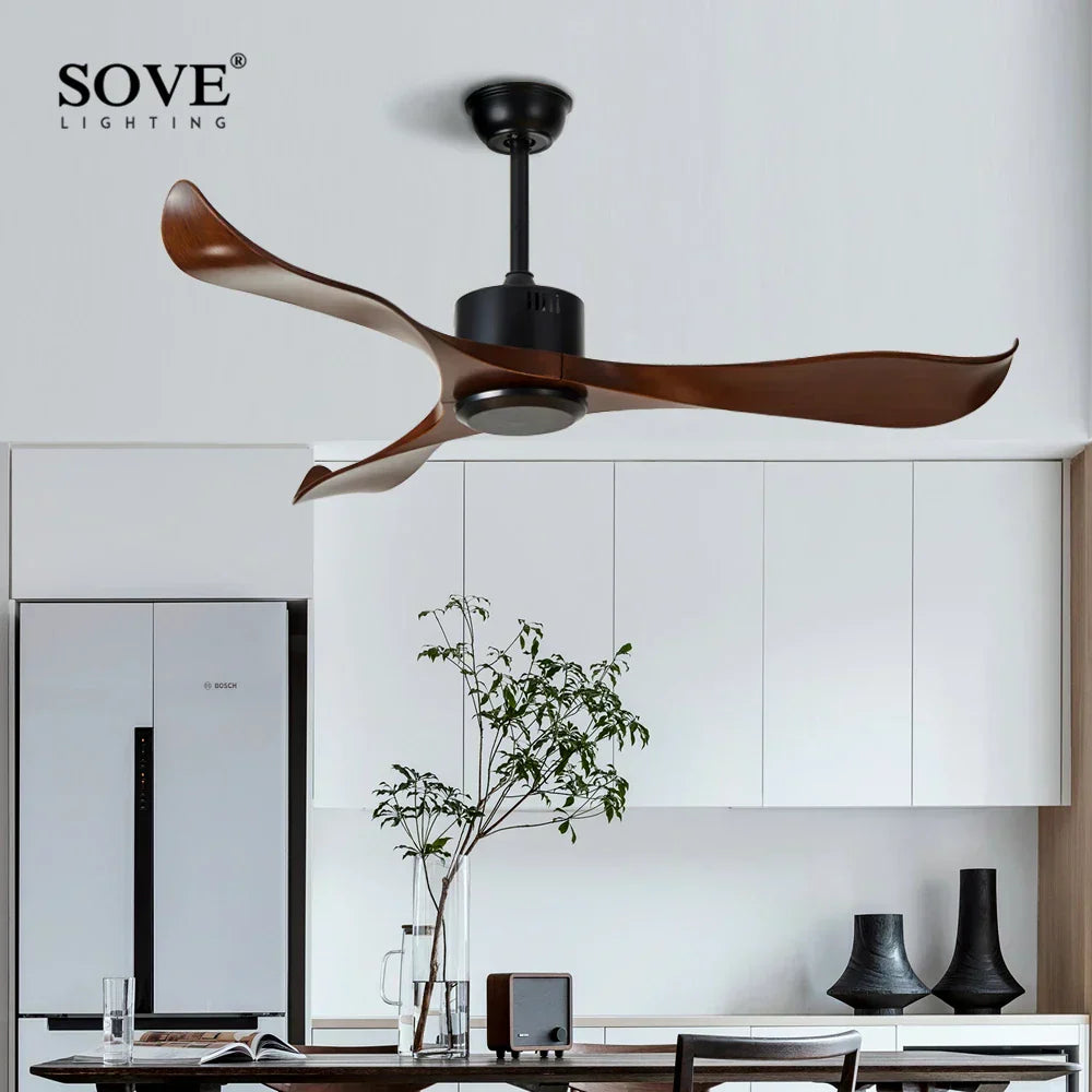DecorBites™ 52" DC Remote Control Plastic Blade Ceiling Fan (No Lights)