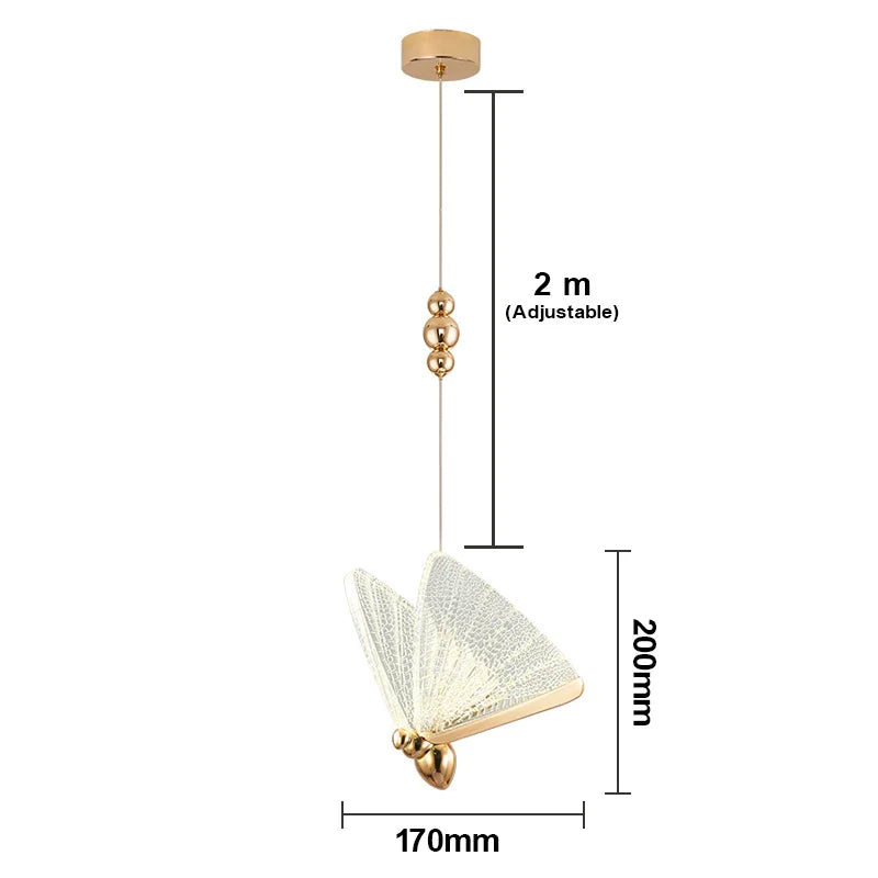 DecorBites™ Butterfly Led Pendant Lights for Bedside Living Dining Room Kitchen