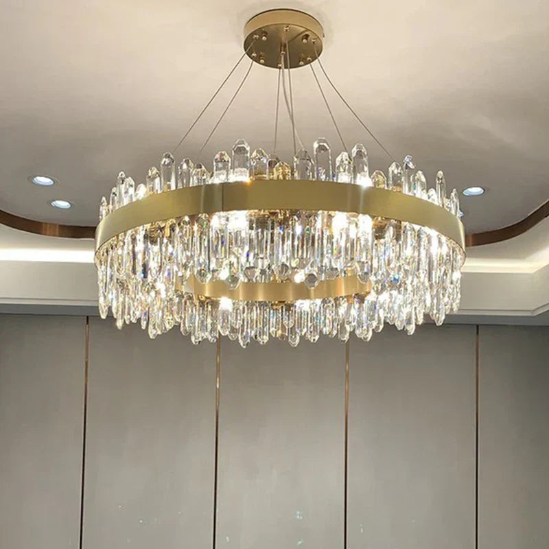 DecorBites™ Crystal Chandelier Pendant Light for Luxury Living Room, Bedroom, Dining, Kitchen & Home Décor