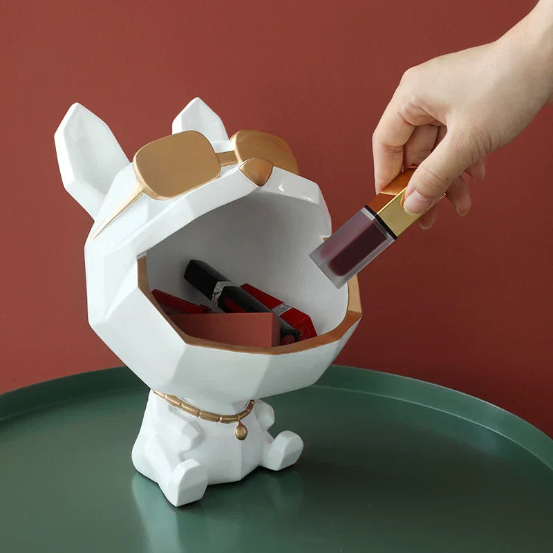 DecorBites™ Big Mouth Dog Resin Sculpture Figurine Home Decor Ornamental Storage Box