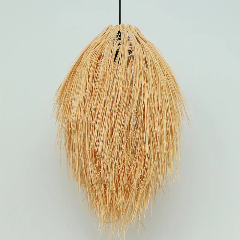 DecorBites™ Bamboo Weave Pendant Lamp, Creative Rattan Hanging Light Fixture for Bedroom & Teahouse