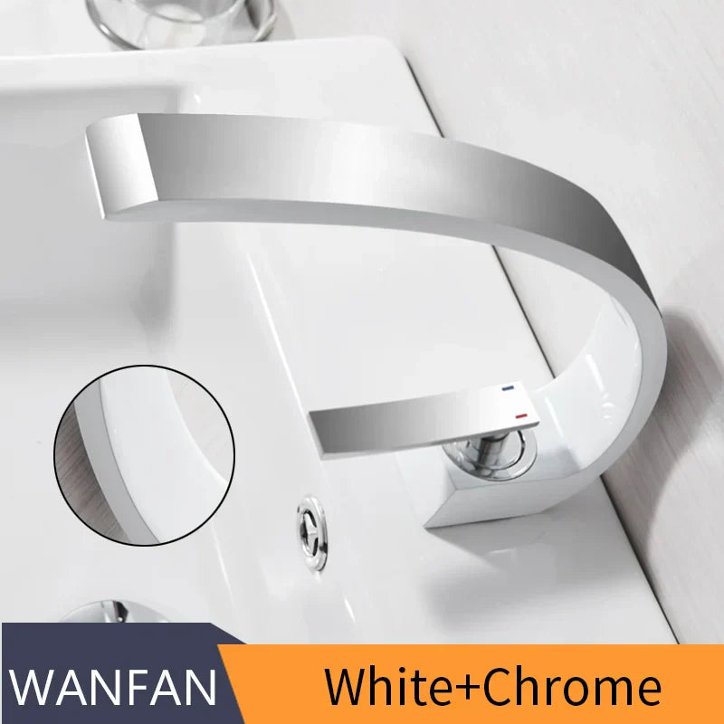 DecorBites™ Basin Faucet: Modern Brass Bathroom Mixer Tap with Single Handle and Single Hole