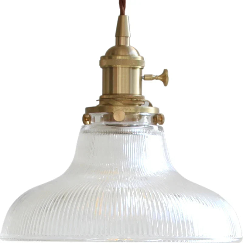 DecorBites™ Glass Copper Pendant Light: Modern Nordic Style Hanging Lamp for Kitchen, Dining, and Living Room
