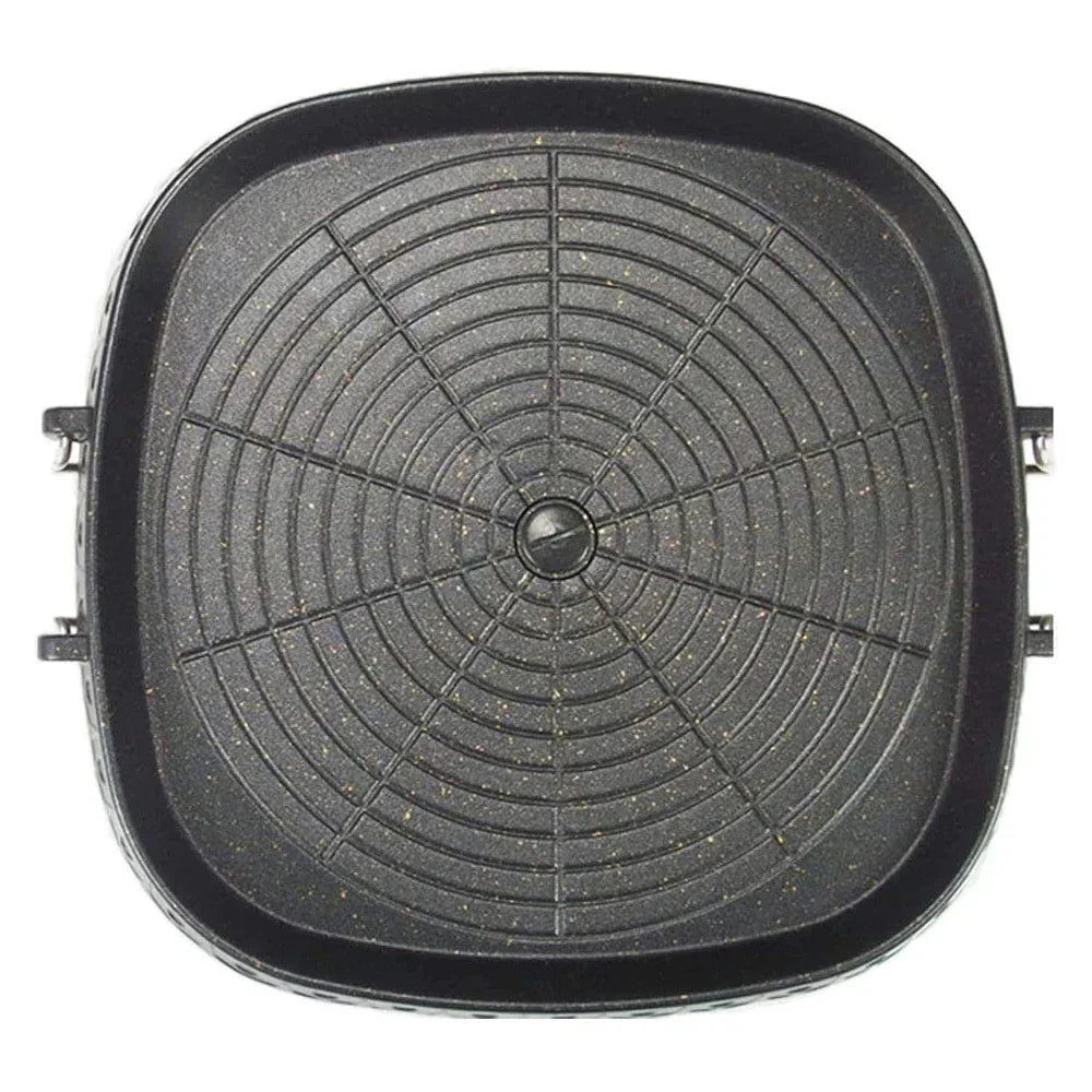 DecorBites™ Double Layered Non-Stick Korean BBQ Grill Pan - Indoor Outdoor Grilling