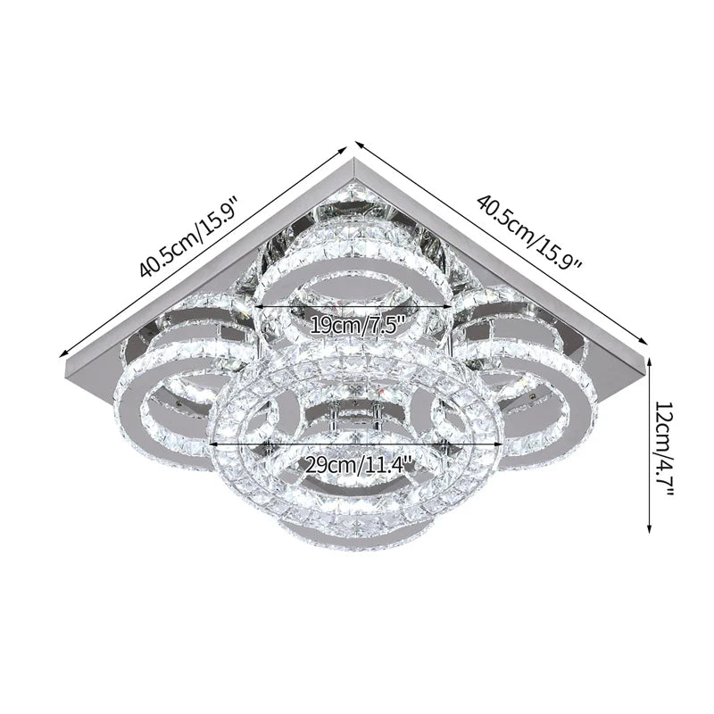 DecorBites™ Smart LED Chandelier Modern Ceiling Lamp Remote Control for Living Dining Room