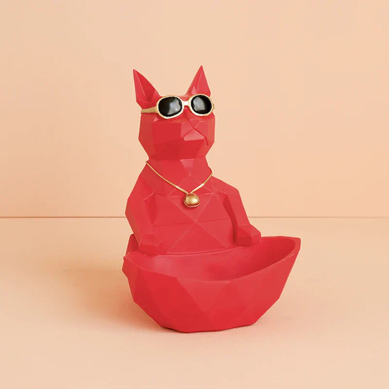 DecorBites™ Cool Cat Resin Figurine Table Statue Decor Sculpture Ornamental Figurines