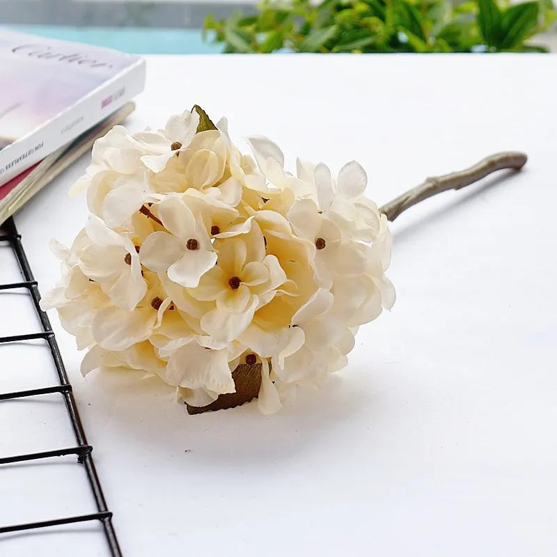 DecorBites™ Hydrangea Branch Silk Flower High Quality Fake Party Room Decor