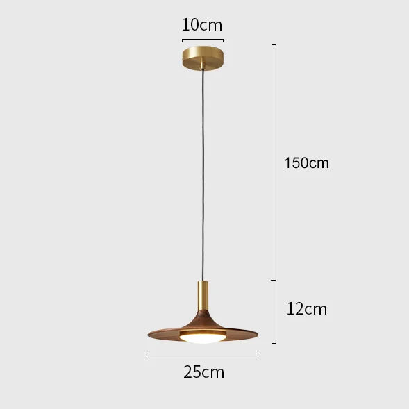 DecorBites™ Black Walnut UFO Pendant Light - Luxury Dining Room Art Lamp