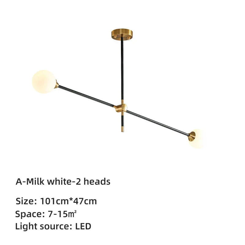 DecorBites™ Geometric Glass Ball Chandelier: Post-modern LED Pendant Lights for Stylish Decor
