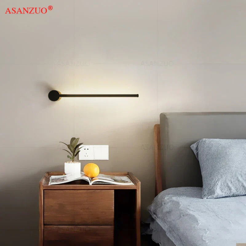 DecorBites™ Black Gold Aluminum LED Wall Sconce, Modern Home Decor for Living Room, Bedroom