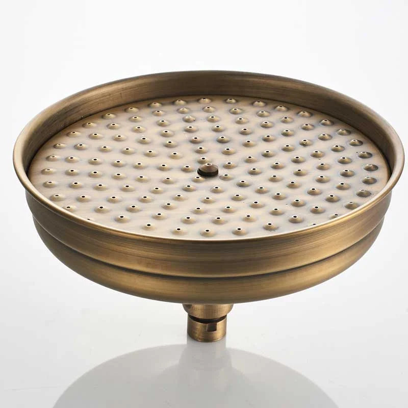 DecorBites™ 8" Antique Brass Rainfall Shower Faucet Head for Refreshing Showers
