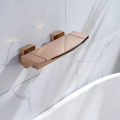 DecorBites™ Brushed Gold Tub Shower Faucet Set with Waterfall Handheld Mixer