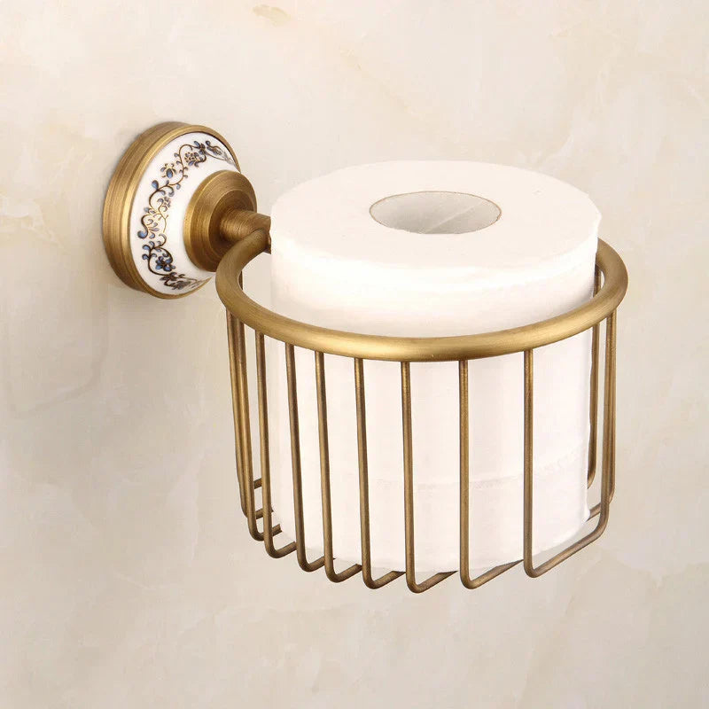 DecorBites™ Bath Hardware Set: Toilet Paper Holder, Towel Rack, Tissue Holder, Cup Holder, Robe Hook