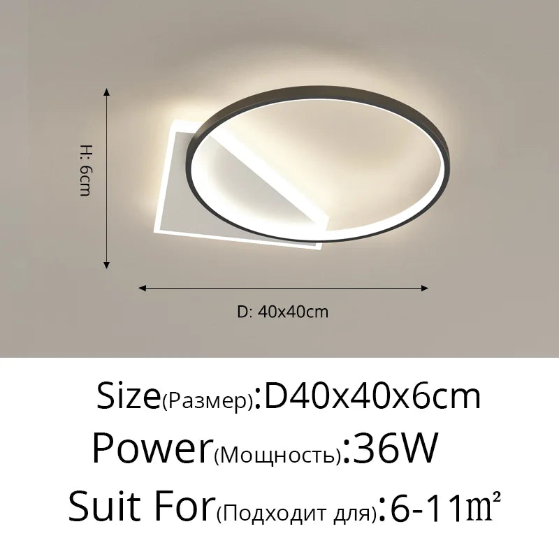 DecorBites™ LED Ceiling Lights: Bedroom Study Living Room Round Luminaria Lustres Lamparas Avize