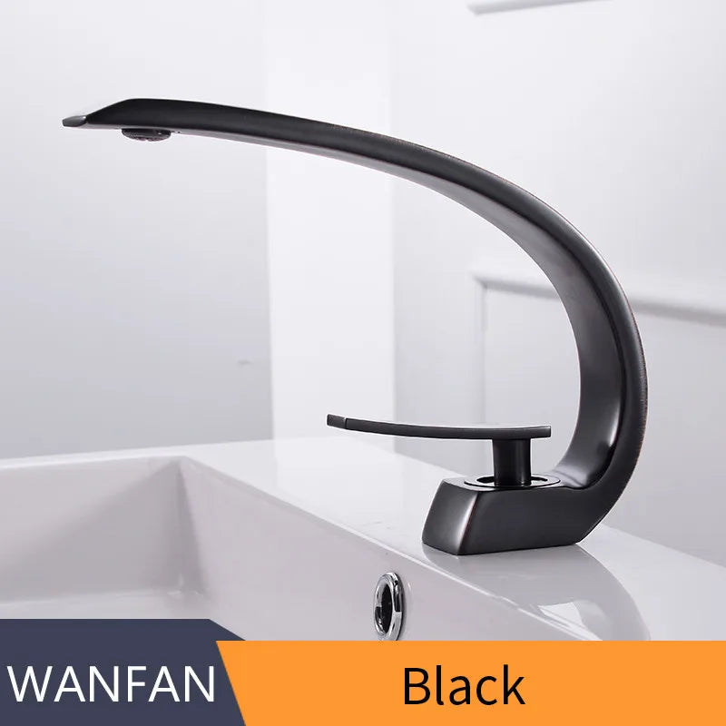 DecorBites™ Basin Faucet: Modern Brass Bathroom Mixer Tap with Single Handle and Single Hole