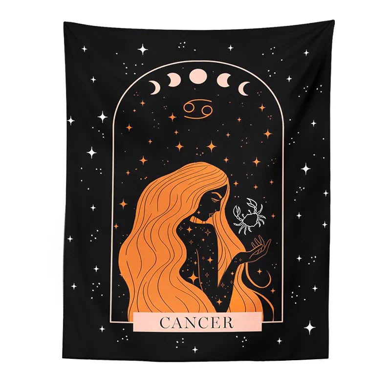 DecorBites™ Celestial Constellation Tapestry Moon Phase Wall Hanging for Unique Home Décor