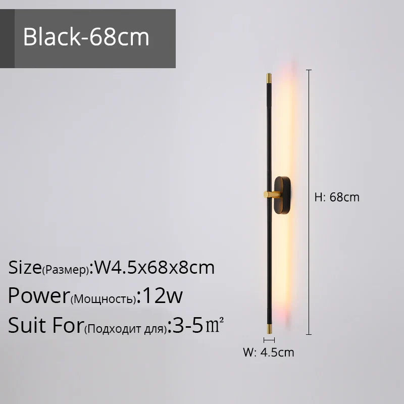 DecorBites™ LED Strip Wall Lamp for Modern Decor in Staircase, Bedroom, or Aisle