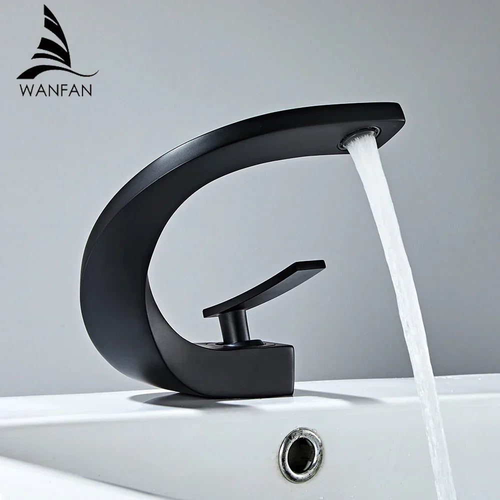 DecorBites™ Basin Faucet Modern Brass Mixer Tap for Elegant Bathroom, Single Handle
