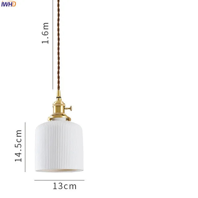 DecorBites™ Ceramic LED Pendant Lights | Copper Modern Hanglamp for Home Indoor Lighting