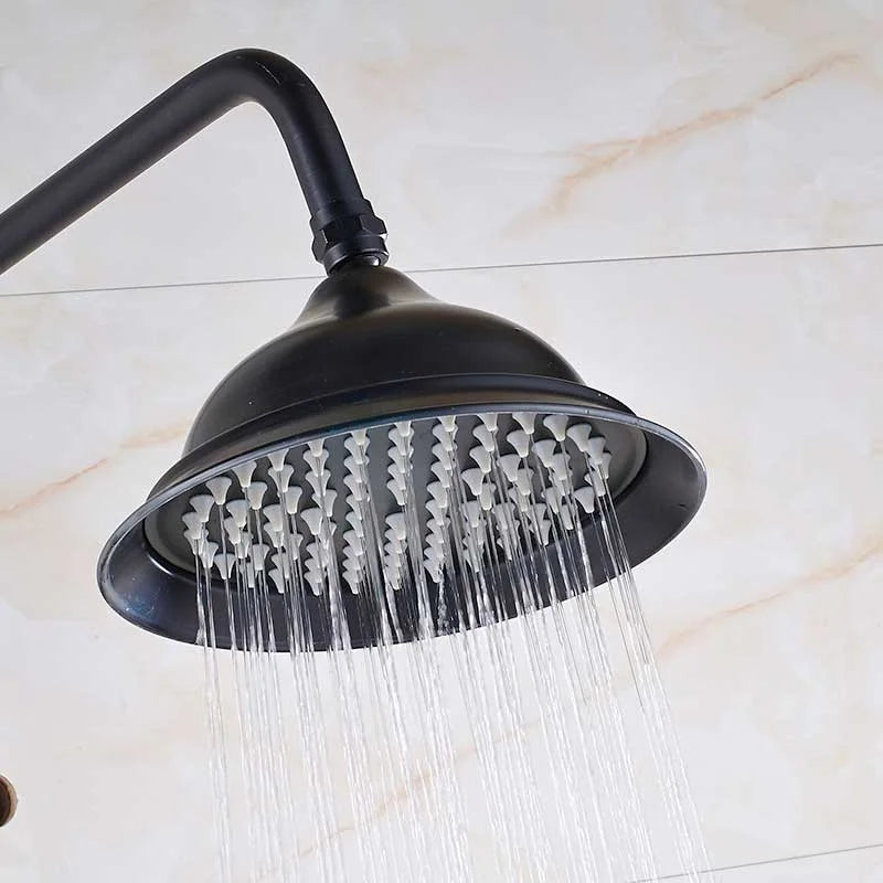 DecorBites™ 8" Antique Brass Rainfall Shower Faucet Head for Refreshing Showers