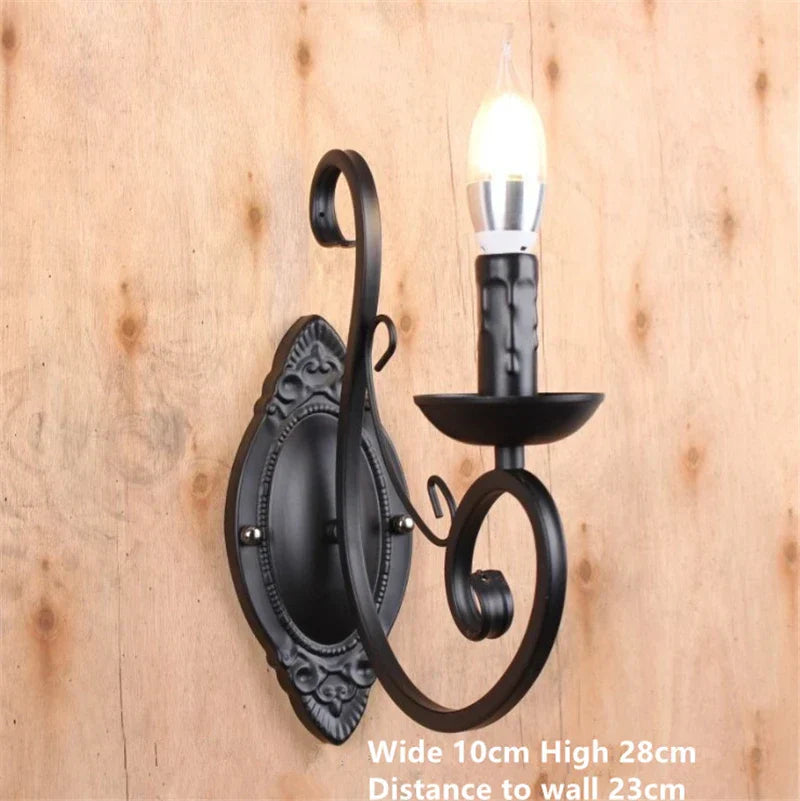 DecorBites™ Black Wrought Iron Loft Chandelier for Living Room, Bar, Restaurant - Retro Industrial Style
