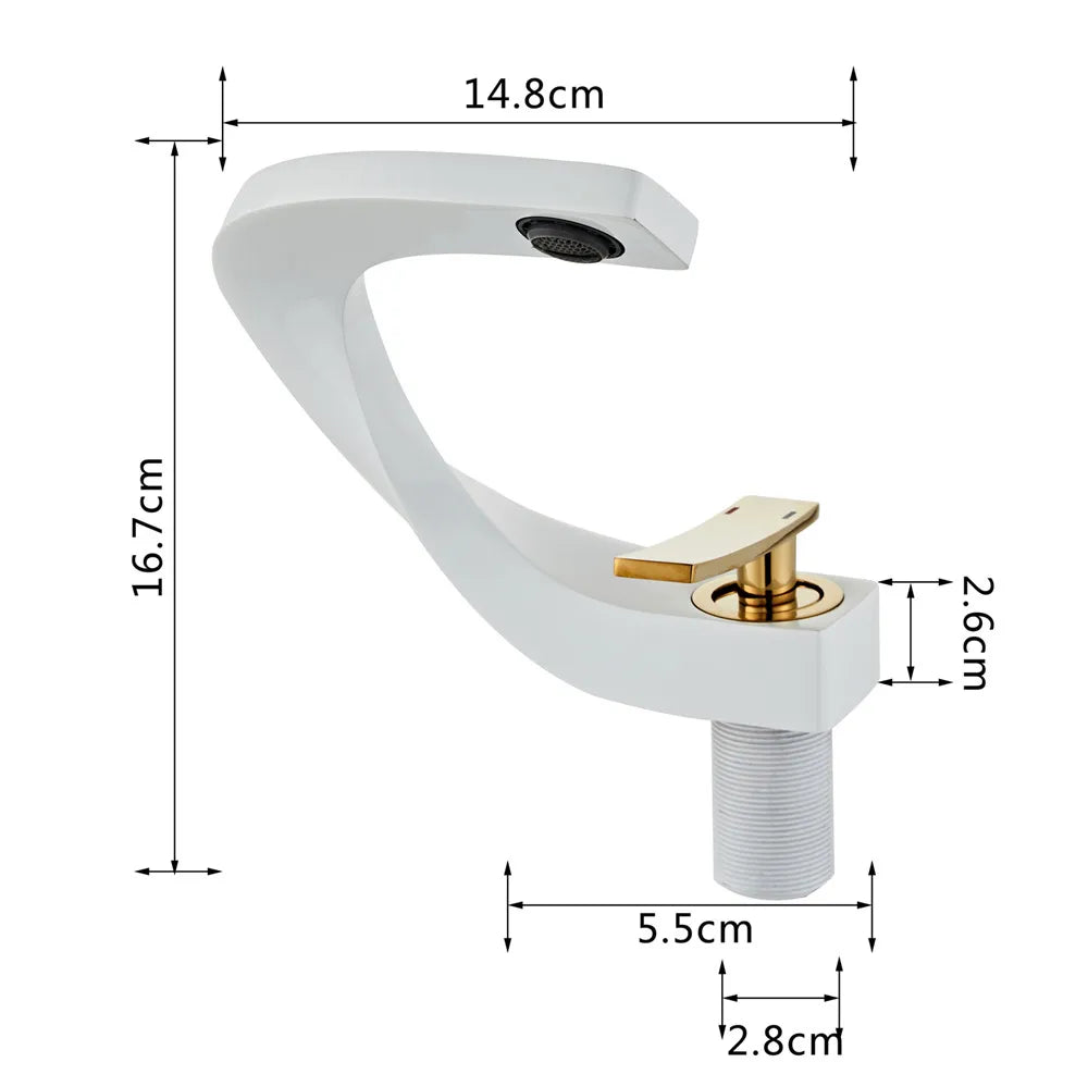 DecorBites™ Brass Bathroom Basin Faucet in Elegant Rose Gold Finish
