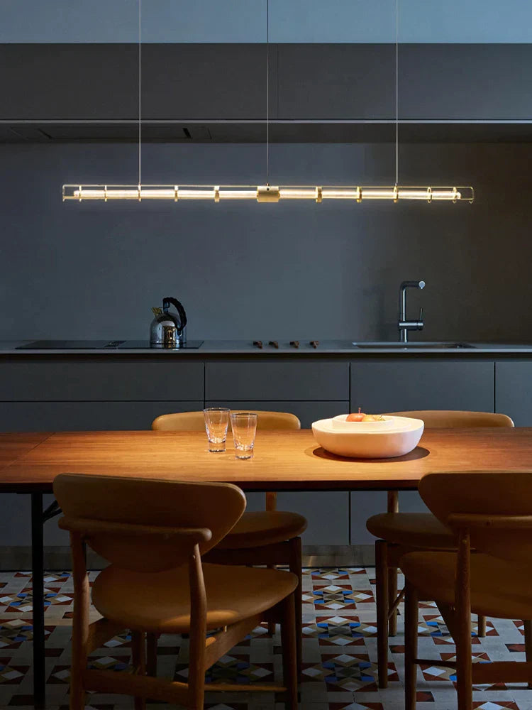 DecorBites™ Glass Chandelier: Nordic Minimalist Dining Room & Office Decoration Lamps