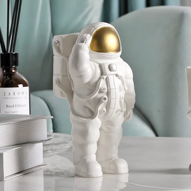 DecorBites™ Astronaut Phone Holder Figurine Home Decor Space Man Sculpture Cosmonaut Statue