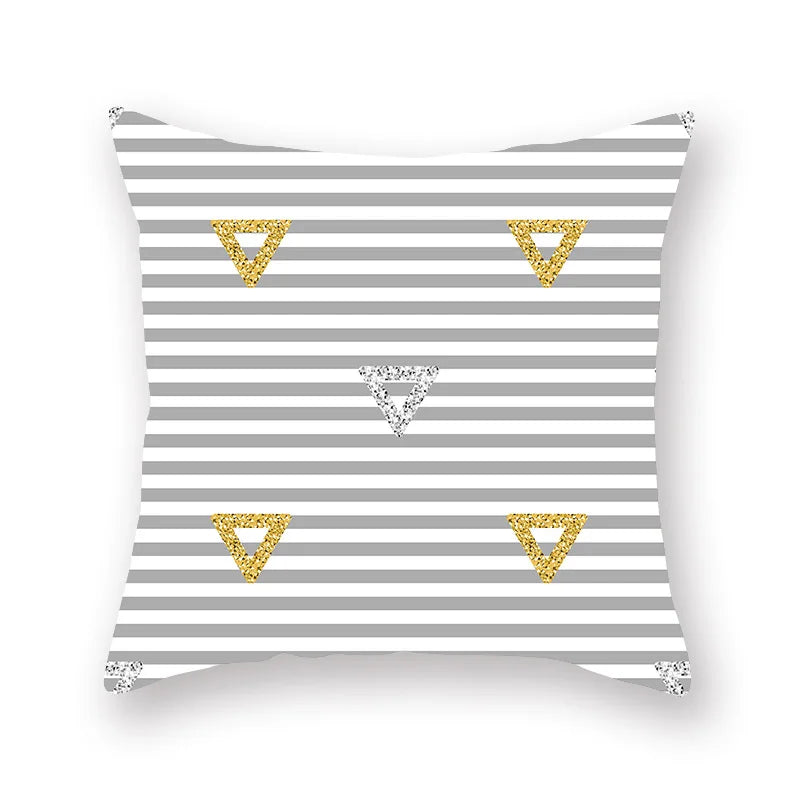 DecorBites™ Geometric Star Stripe Print Pillowcase - Wholesale, 45x45cm