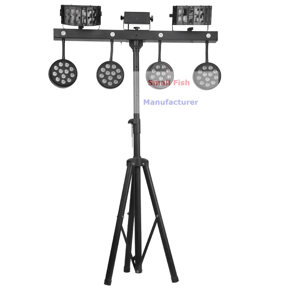 DecorBites™ 4-in-1 LED Light Stand: Par, Derby, Strobe, Wash, Laser Effects - Ideal for Bars & Discos