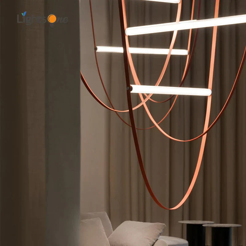 DecorBites™ Glass Tube Pendant Light for Living Room Restaurant Villa Stairwell