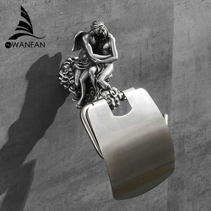 DecorBites™ Antique Bronze Wall Mounted Toilet Paper Holder