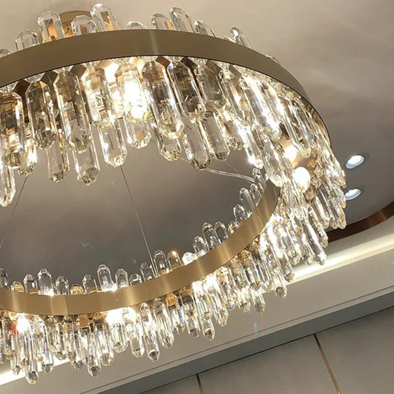 DecorBites™ Crystal Chandelier Pendant Light for Luxury Living Room, Bedroom, Dining, Kitchen & Home Décor