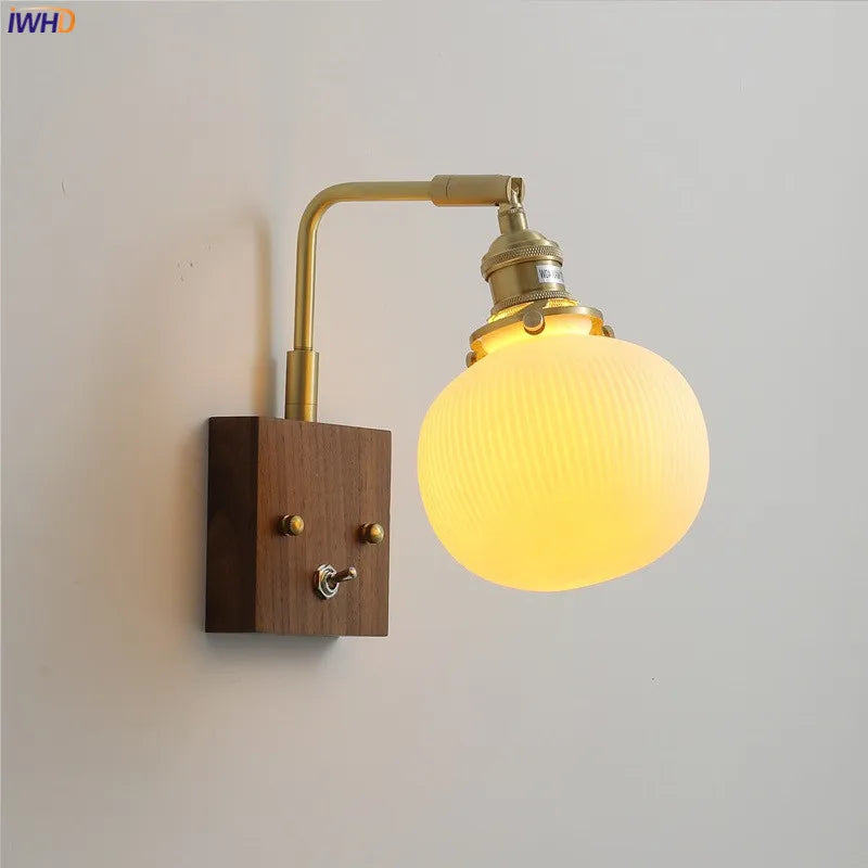 DecorBites™ Ceramic Ball LED Wall Light with Pull Chain Switch for Living Room