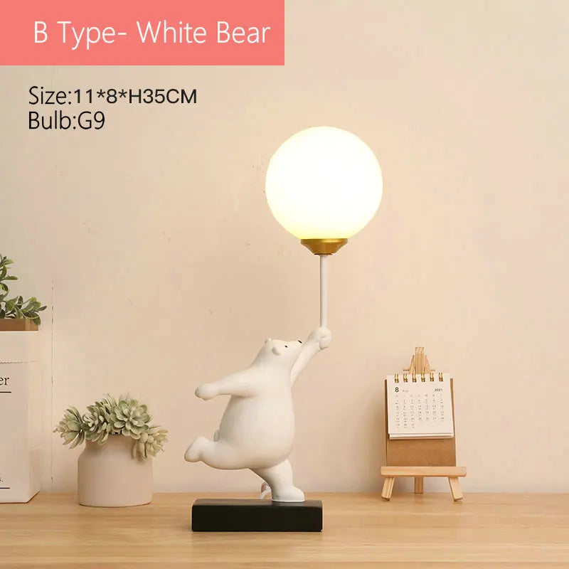 DecorBites™ Bear Moon Lamp with G9 Bulb for Children's Bedroom