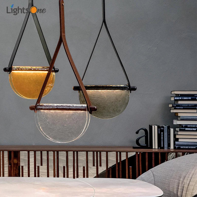 DecorBites™ Handmade Glass Pendant Lamp for Room, Bedside, Model Room, Restaurant