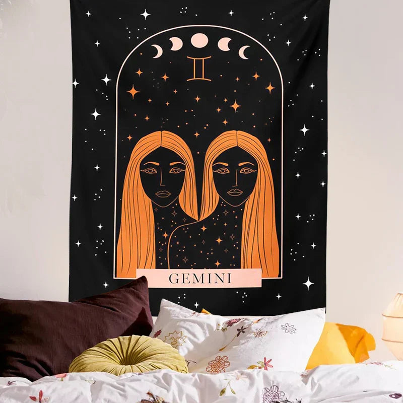 DecorBites™ Celestial Constellation Tapestry Moon Phase Wall Hanging for Unique Home Décor