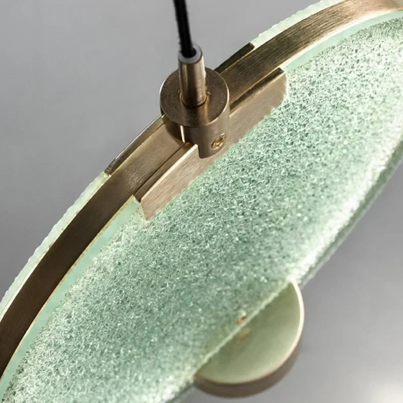 DecorBites™ Brass Pendant Light: Minimalist Glass Round Loft Lamp for Cafe & Bar