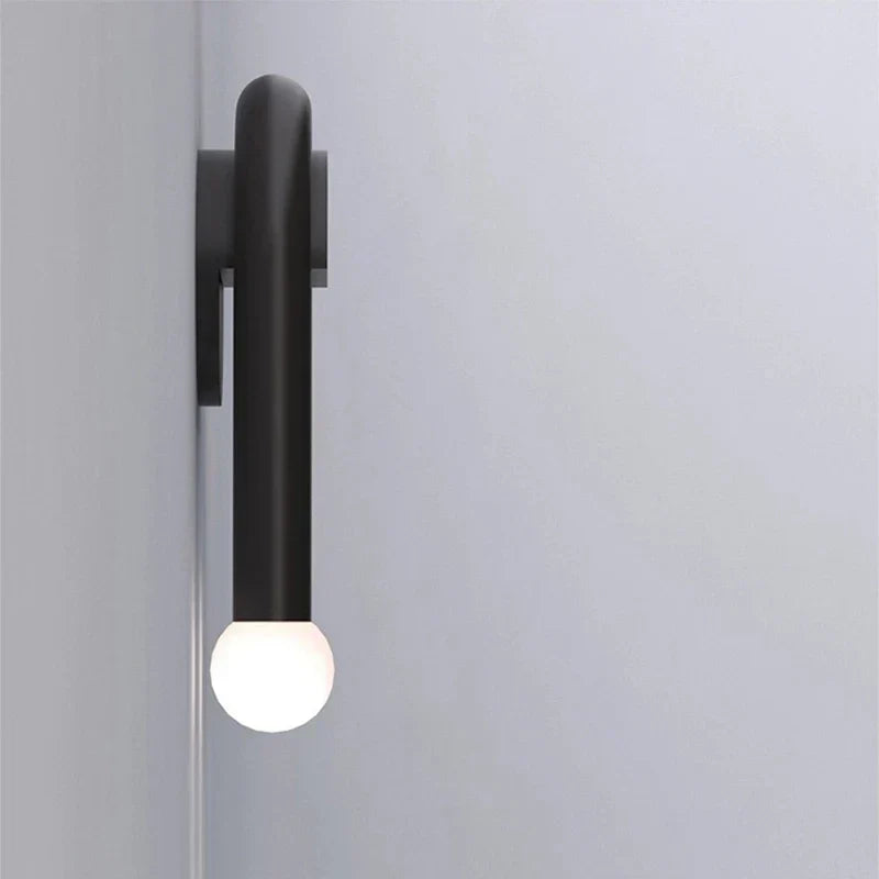 DecorBites™ Black LED Wall Lamp: Modern Nordic Indoor Sconces for Living Bedroom Bathroom