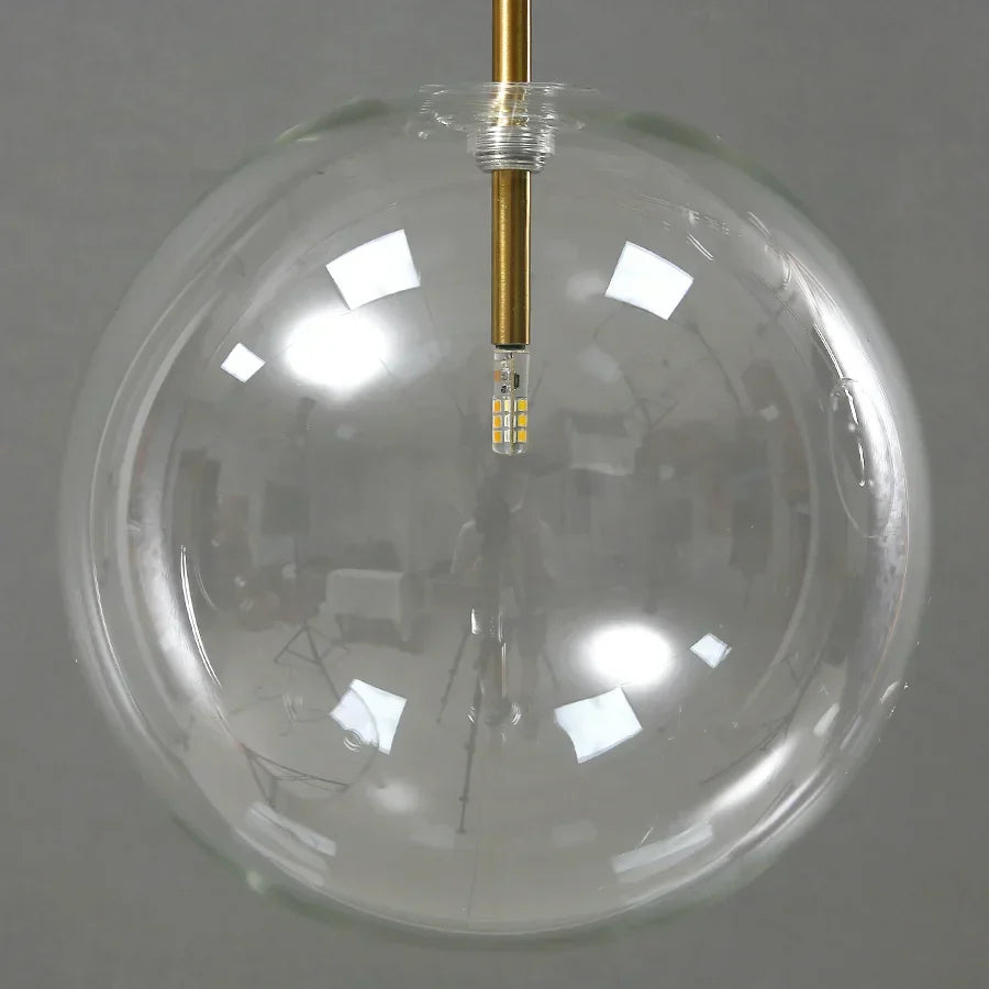 DecorBites™ Gold Glass Ball Pendant Lights for Dining Room and Kitchen