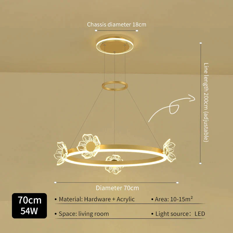 DecorBites™ Crystal Chandelier: Modern Luxury LED Lighting for Bedroom, Living Room, and Restaurant