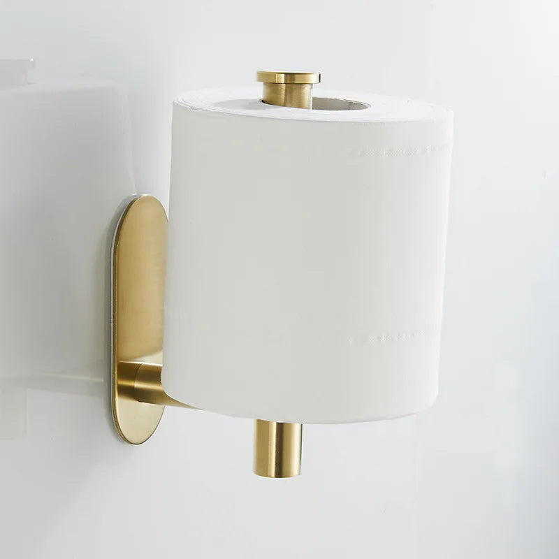 DecorBites™ Brushed Gold Stainless Steel Tissue Holder for Kitchen and Bathroom