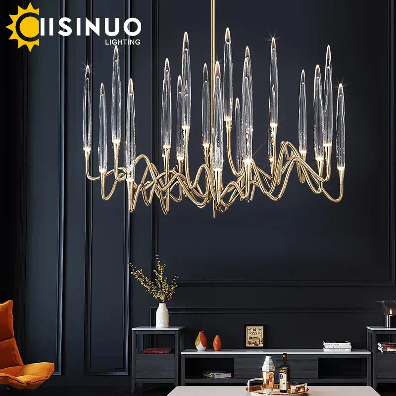 DecorBites™ Crystal LED Chandelier: Nordic Luxury Tree Branch Design for Wedding Decor Villas & LOFTs