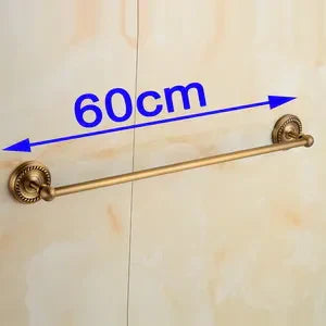 DecorBites™ Brass Single Towel Bar in Antique Finish for Stylish Bathroom Décor